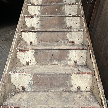 12ft Antique Pine Staircase in Original Condition