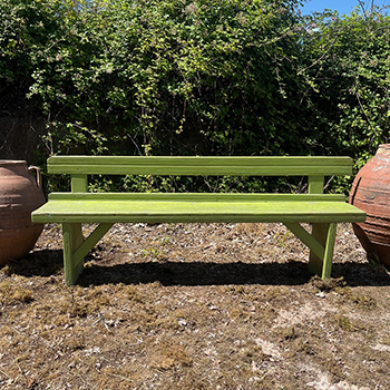 Antique Bench in Original Green Paint