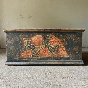 Baroque Marriage Chest in Original Paint