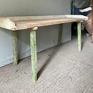 Hardwood Potting or Work Table with Original Paint