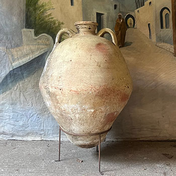 Rare Extra-Large White Amphora