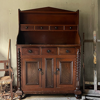 Superb Victorian Pine Dresser in Original Grain Paint
